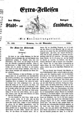Extra-Felleisen (Würzburger Stadt- und Landbote) Sonntag 19. November 1865