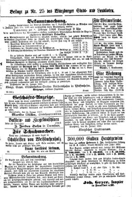 Würzburger Stadt- und Landbote Montag 29. Januar 1866
