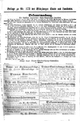 Würzburger Stadt- und Landbote Samstag 21. Juli 1866