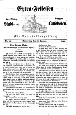 Extra-Felleisen (Würzburger Stadt- und Landbote) Donnerstag 31. Januar 1867