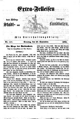 Extra-Felleisen (Würzburger Stadt- und Landbote) Sonntag 29. September 1867