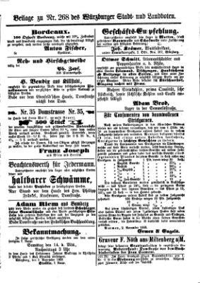 Würzburger Stadt- und Landbote Samstag 7. November 1868