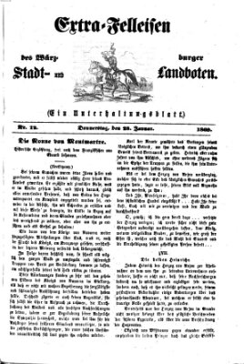 Extra-Felleisen (Würzburger Stadt- und Landbote) Donnerstag 28. Januar 1869