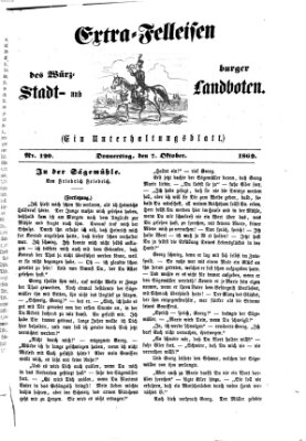 Extra-Felleisen (Würzburger Stadt- und Landbote) Donnerstag 7. Oktober 1869