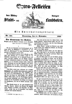 Extra-Felleisen (Würzburger Stadt- und Landbote) Donnerstag 11. November 1869