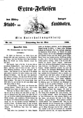 Extra-Felleisen (Würzburger Stadt- und Landbote) Donnerstag 21. Mai 1868