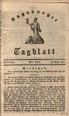 Augsburger Tagblatt Dienstag 26. April 1831