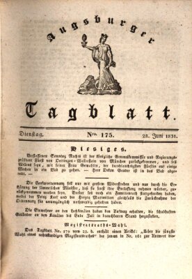Augsburger Tagblatt Dienstag 28. Juni 1831