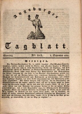 Augsburger Tagblatt Montag 5. September 1831