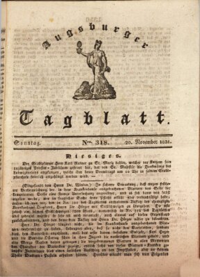 Augsburger Tagblatt Sonntag 20. November 1831