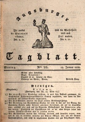 Augsburger Tagblatt Montag 23. Januar 1832