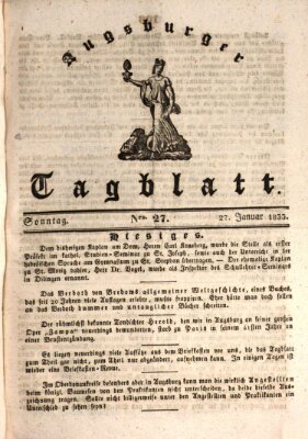 Augsburger Tagblatt Sonntag 27. Januar 1833