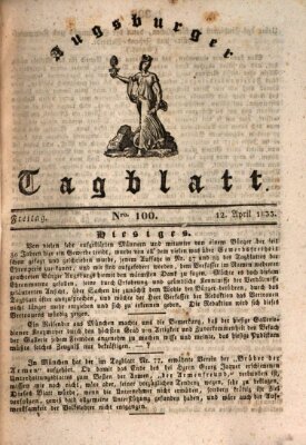Augsburger Tagblatt Freitag 12. April 1833