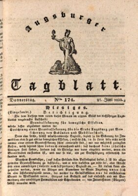 Augsburger Tagblatt Donnerstag 27. Juni 1833