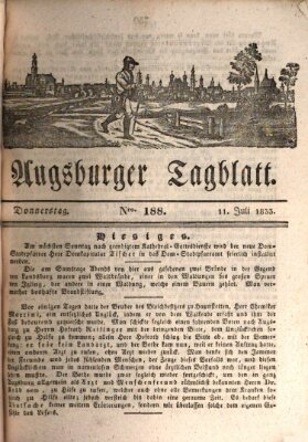 Augsburger Tagblatt Donnerstag 11. Juli 1833