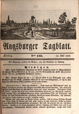 Augsburger Tagblatt Freitag 12. Juli 1833