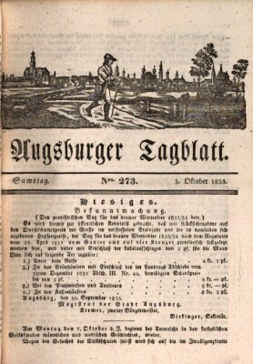 Augsburger Tagblatt Samstag 5. Oktober 1833