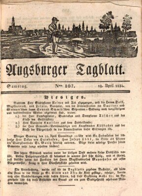 Augsburger Tagblatt Samstag 19. April 1834