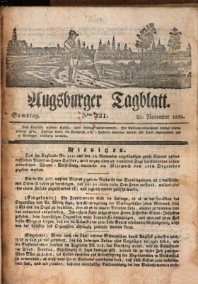Augsburger Tagblatt Samstag 22. November 1834