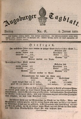 Augsburger Tagblatt Freitag 9. Januar 1835