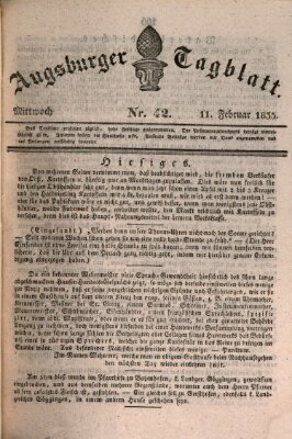 Augsburger Tagblatt Mittwoch 11. Februar 1835