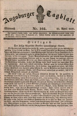 Augsburger Tagblatt Mittwoch 15. April 1835