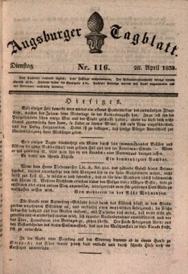 Augsburger Tagblatt Dienstag 28. April 1835