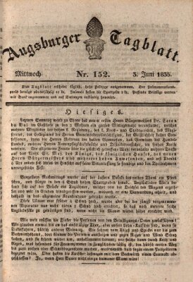 Augsburger Tagblatt Mittwoch 3. Juni 1835