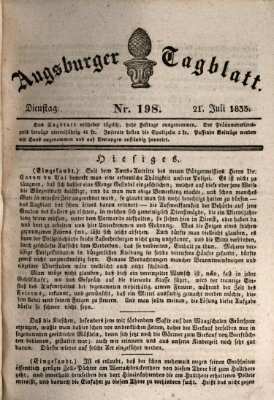 Augsburger Tagblatt Dienstag 21. Juli 1835