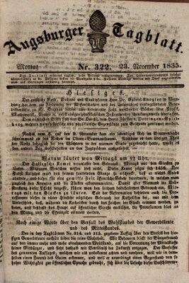 Augsburger Tagblatt Montag 23. November 1835