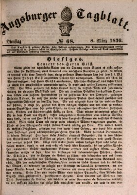 Augsburger Tagblatt Dienstag 8. März 1836
