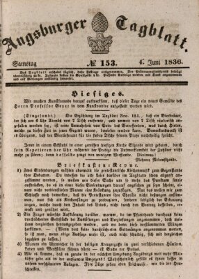 Augsburger Tagblatt Samstag 4. Juni 1836