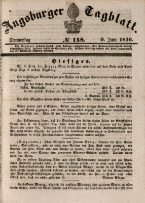 Augsburger Tagblatt Donnerstag 9. Juni 1836