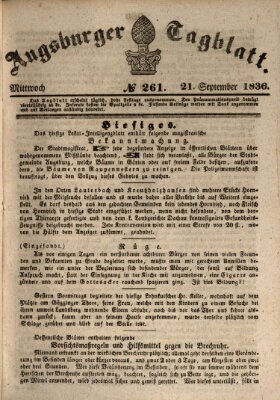 Augsburger Tagblatt Mittwoch 21. September 1836