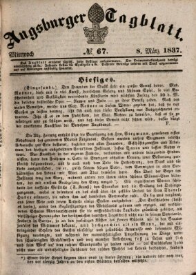 Augsburger Tagblatt Mittwoch 8. März 1837