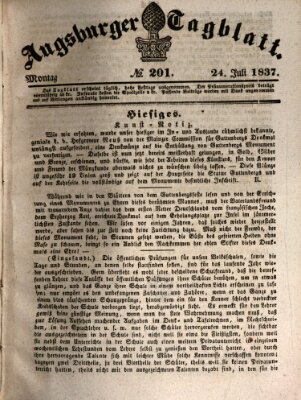 Augsburger Tagblatt Montag 24. Juli 1837