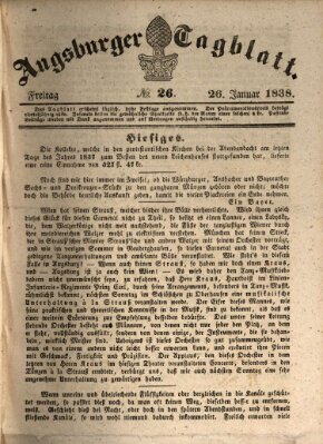 Augsburger Tagblatt Freitag 26. Januar 1838