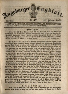 Augsburger Tagblatt Montag 26. Februar 1838