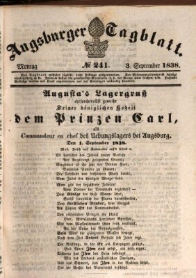 Augsburger Tagblatt Montag 3. September 1838