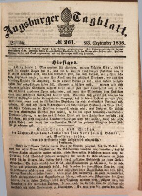 Augsburger Tagblatt Sonntag 23. September 1838