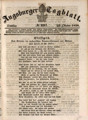 Augsburger Tagblatt Dienstag 23. Oktober 1838