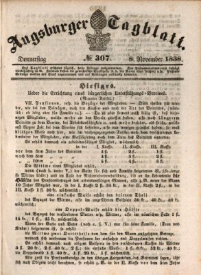 Augsburger Tagblatt Donnerstag 8. November 1838