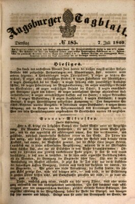 Augsburger Tagblatt Dienstag 7. Juli 1840