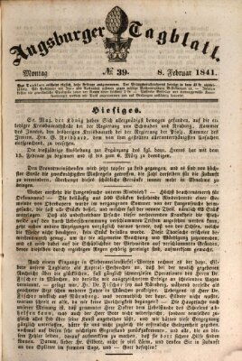 Augsburger Tagblatt Montag 8. Februar 1841