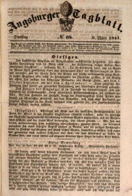 Augsburger Tagblatt Dienstag 9. März 1841