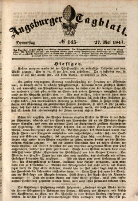 Augsburger Tagblatt Donnerstag 27. Mai 1841