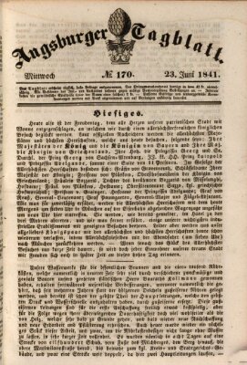 Augsburger Tagblatt Mittwoch 23. Juni 1841