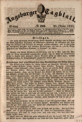 Augsburger Tagblatt Montag 25. Oktober 1841