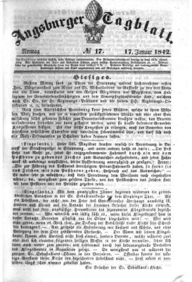 Augsburger Tagblatt Montag 17. Januar 1842