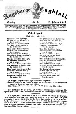 Augsburger Tagblatt Sonntag 13. Februar 1842